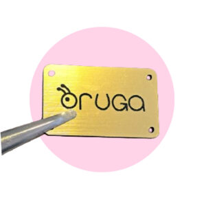 Etiqueta Acrilica 2,5x4 cm Dorado